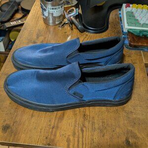 Navy Vans Men’s Slip-On Canvas Shoes – Size 10.5